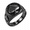 Black, variant on Spade Signet Ring for Men, Stainless Steel Statement Ring, Sizes 7-13