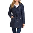 thumbnail image 1 of Ma Croix Womens Lightweight Parka Fur Lined Coat Hooded Anorak Jacket, 1 of 6