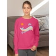 thumbnail image 2 of Paradise Groovy Wave Banner Sweatshirt Women -Image by Shutterstock, Female Large, 2 of 4