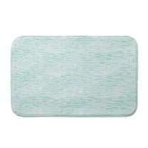 Simply Daisy 24" x 17" Plush Microfiber Aqua Marled Knit Stripe Bath Mat