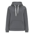 thumbnail image 2 of Clearance! Yajing Pullover Hoodies Hoodies for Women Women's Autumn and Winter Fashion Plus Size Hooded Sweatshirt Xl Gray, 2 of 4