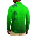 thumbnail image 6 of Men's St. Patrick's Day Shamrock Henley Long Sleeve Pullover Casual Top Shirt, 6 of 6