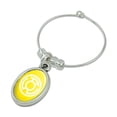 thumbnail image 2 of Green Lantern Blackest Night Sinestro Corps Yellow Lantern Logo Wine Glass Oval Charm Drink Marker, 2 of 5
