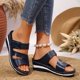 thumbnail image 1 of WILLBEST Sandalias Flexibles De Verano Para Mujer, Zapatos Informales Con Punta Abierta, Cuñas, Cómodos, Suaves Y Transpirables, Con Hebilla Y Correa, 1 of 5