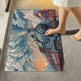 thumbnail image 2 of SKYSONIC Bathroom Rug Mats Winter Train Town Print, Fluffy Plush Absorbent Bath Rugs Carpet with Non Slip Bottom for Bathroom Floor Toilet Tub and Shower, 2 of 7