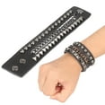 thumbnail image 1 of Pulsera Punk Pulsera Duradera de 2 Piezas de Estilo Retro y Simple para Banda de Rock de Fiesta de diseño de Ropa de Tela DIY ANGGREK Otros, 1 of 8
