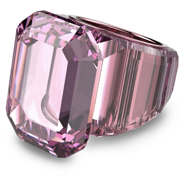 Anillo Swarovski Lucent Cocktail de cristal rosa tamaño 8