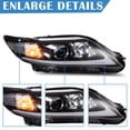 thumbnail image 4 of ECCPP Headlights Assembly For Toyota For Camry 2010-2011 Headlamps Black Housing Amber Reflector Clear Lens, 4 of 4