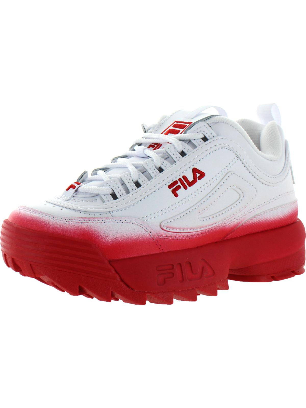 Gastheer van binnen veiling Fila Women's Disruptor Ii Brights Fade White / Red Ankle-High Leather Wedge  Sneakers - 5M - Walmart.com