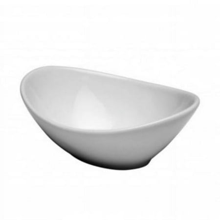 

9.5 oz White Porcelain Oval Bowl