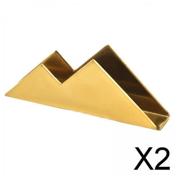 Titular de la tarjeta de presentación comercial,Portatarjetas de visita Exhibición de escritorio Caja metálica,Soporte para tarjeta de presentación,regalo exquisito de aspecto 2 piezas