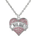 thumbnail image 2 of Big Sis & Little Sis Easter Jewelry Heart Necklace Set, 2 Sister Necklaces for Teens, Tweens, Big & Little Sis Jewelry Gifts, Twins, Granddaughter Birthday Jewelry Present (Pastel Pink), 2 of 6