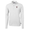 thumbnail image 2 of Men's Cutter & Buck White Texas Tech Red Raiders Big & Tall Virtue Eco Pique Recycled Quarter-Zip Pullover Top, 2 of 3
