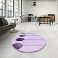 thumbnail image 4 of Ahgly Company Machine Washable Indoor Square Transitional Rich Lilac Purple Area Rugs, 8' Square, 4 of 7