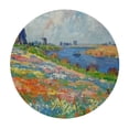 thumbnail image 2 of JEUXUS Tulip Fields Near the Hague, Giclee Round Tablecloth White, 2 of 7