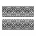thumbnail image 2 of Damask Bench Cushion Set of 2, Monochrome Floral Arrangement with Middle Eastern Motifs Design Element Image, Standard Size Foam Pad and Decorative Cover, Black White, by Ambesonne, 2 of 4