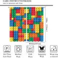thumbnail image 2 of Building Blocks Toy Curtains, Abstract Contour Colorful Plastic Brick Geometric Print Pattern Window Treatment Drapes for Boy Girl Bedroom Playroom Set 2 Panels,84x84 Inches, 2 of 8