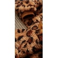 thumbnail image 6 of Yidarton Leopard print dog clothes comfortable padded thick pet clothes puppy Teddy pet round neck fleece coat Brown, 6 of 7