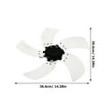 thumbnail image 6 of 5-Pack Replacement Floor Fan Blades for Pedestal Stand Fans, Aluminum Alloy, Quiet Cooling Indoor Fan Blades, 6 of 6