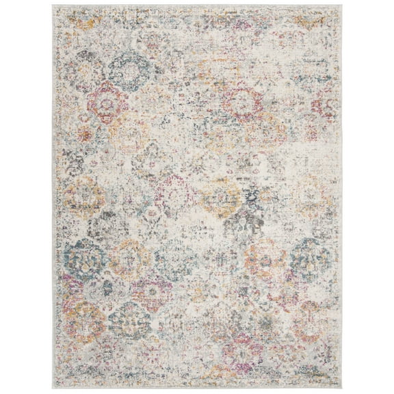SAFAVIEH Madison Judith Distressed Area Rug, Grey/Gold, 11' x 15'