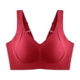 thumbnail image 4 of iHPH7 Bras for Women Supportive Wireless Push Up Bra Full Coverage No Underwire Seamless Plus Size for Older Women Red L, 4 of 4