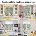 thumbnail image 6 of Teal Coastal Kitchen Curtains Short 45 Inch Length, Vintage Ocean Beach Shell Nautical Grommet Top Bedroom Living Room Curtains, Light Filtering Cafe Curtain Drapes 2 Panels Set 84''x45'', 6 of 9