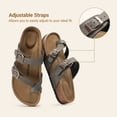 thumbnail image 5 of DREAM PAIRS Women's Cork Style Slides Comfortable Arch Support Sandals with ArchFrame Dual Midsole Suede Insole Slip-on Flat Sandals, 5 of 7