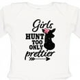 thumbnail image 4 of Inktastic Hunting Girls Hunt Too Only Prettier with Doe and Arrow Girls Long Sleeve Baby Bodysuit, 4 of 5