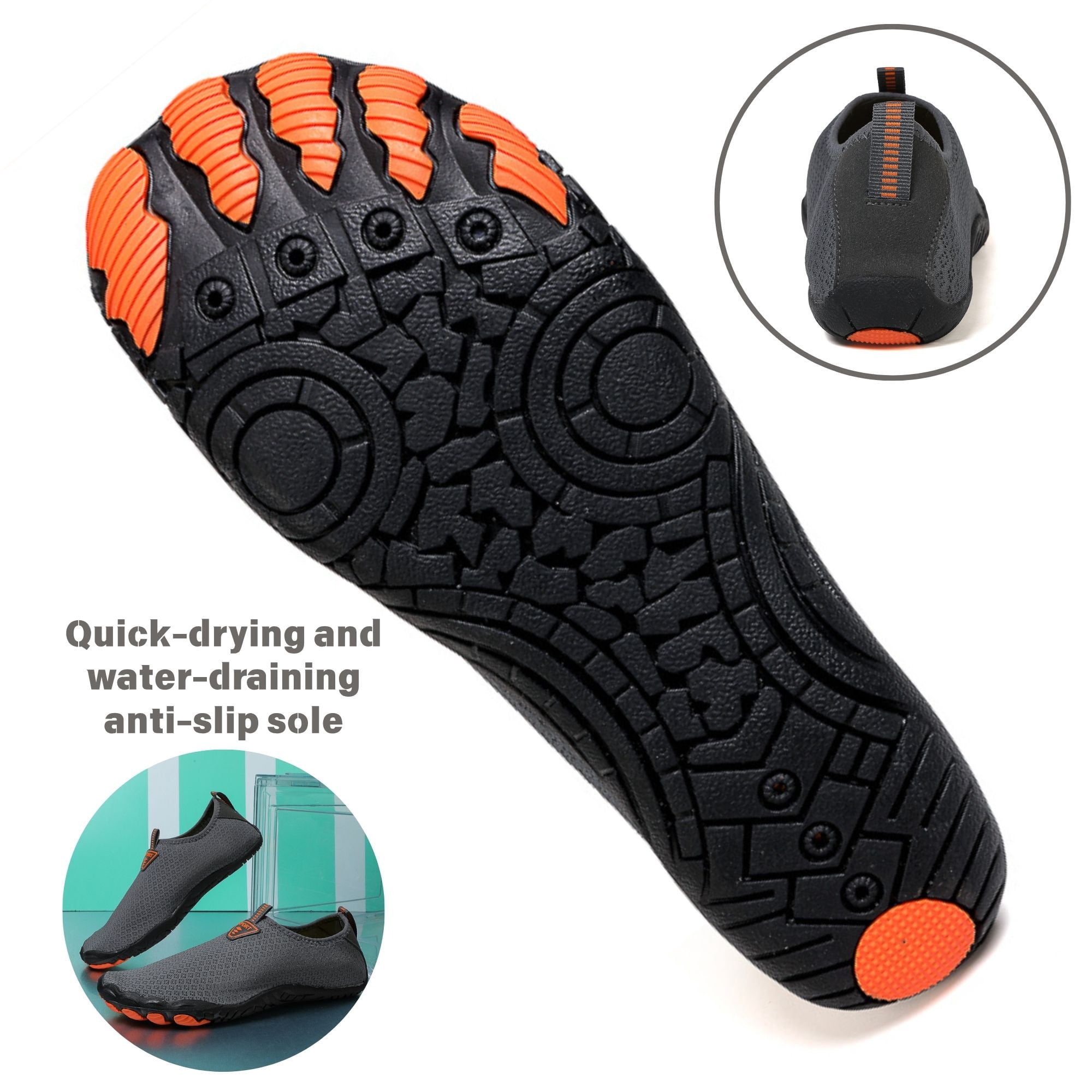 BERANMEY Water Shoes for Women Men Quick-Dry Barefoot Skin Fit Swim Shoes Lightweight Non Slip Hiking Shoes for Swimming Beach Walking Surfing Yoga