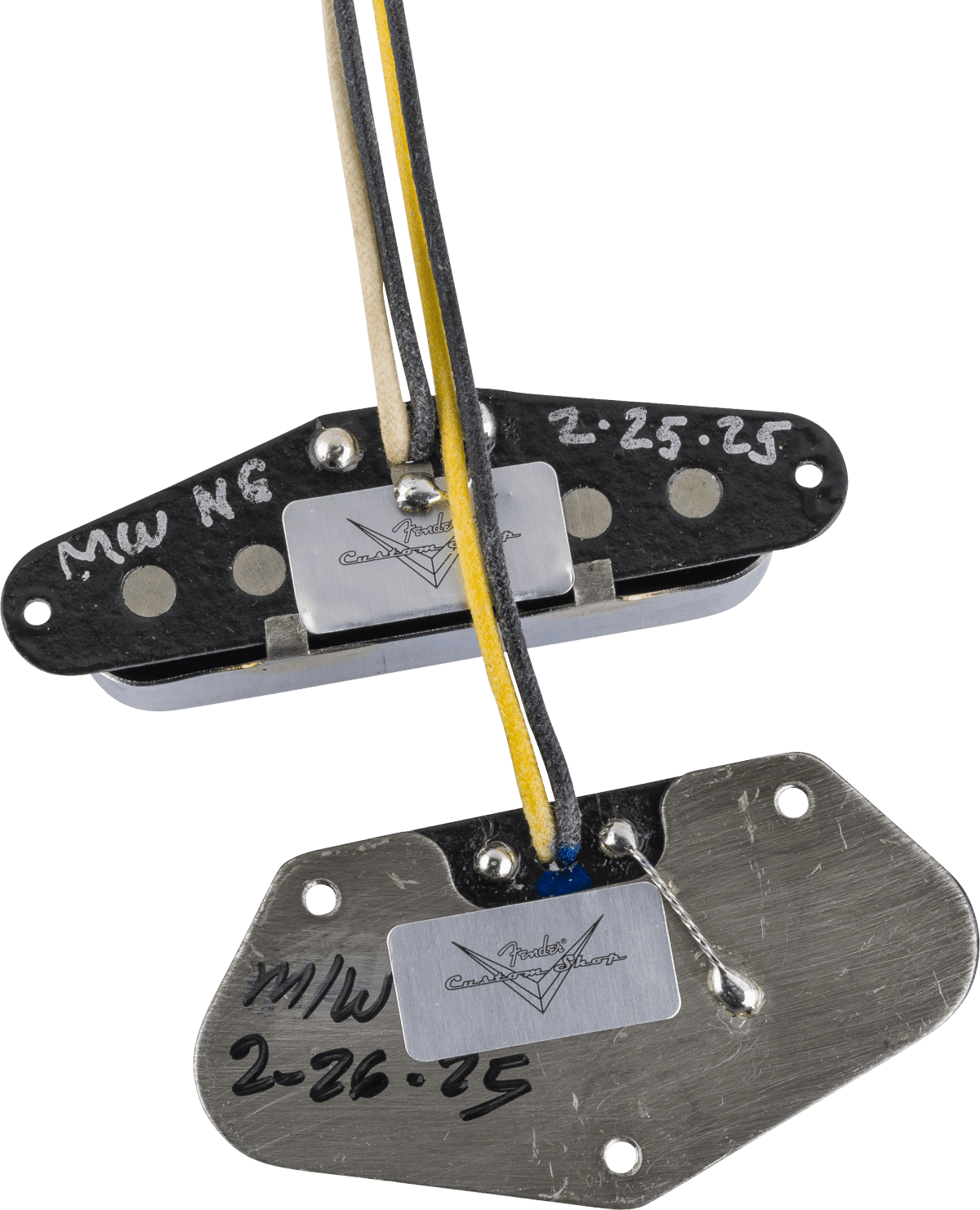 Fender Custom Shop '50/'51 Blackguard Telecaster Single Coil Pickup Set, Chrome/Black