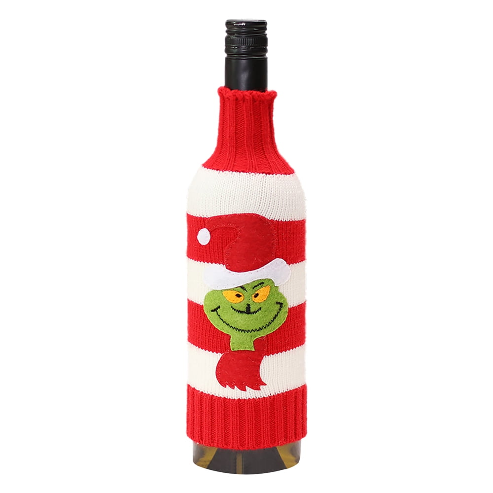 Holiday/Christmas Wine Bottle Decors, Santa Clause, Snowman, Elk and