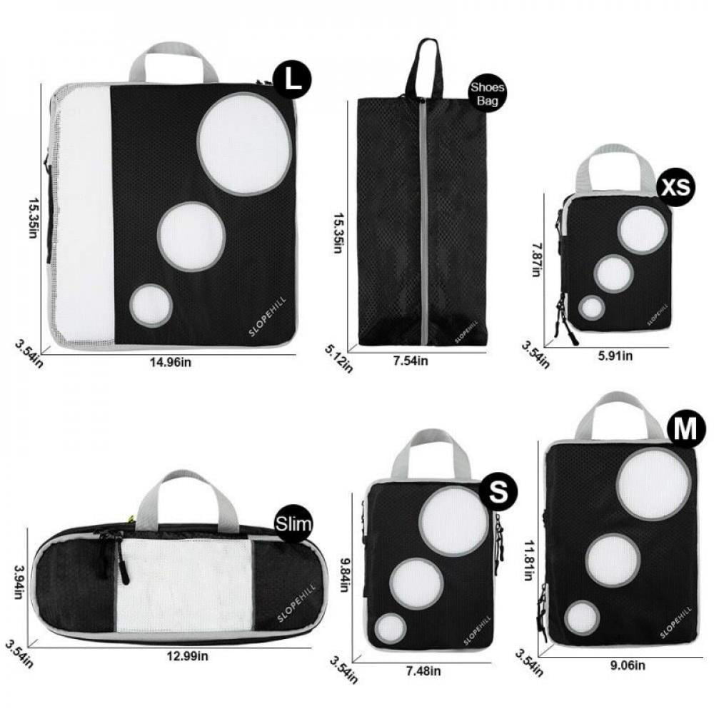 Details about   6Pcs/Set Travel Storage Bag for Clothes Luggage Packing Cube Organizer Suitcase 
