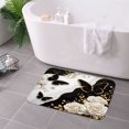 thumbnail image 2 of SPXUBZ Non Slip Flannel Polyester Kitchen Floor Mat With Butterfly And Rose Design For Bedroom Bathroom Decoration 24x16 inch, 2 of 4