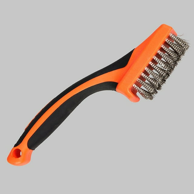 Oleegame 1PC Cleaning Brush Sanding Brush Copper Wire Brush Encrypted Stainless Steel Wire Brush Cleaning Brush Kitchen Long Handle Wire Brush Removal Small