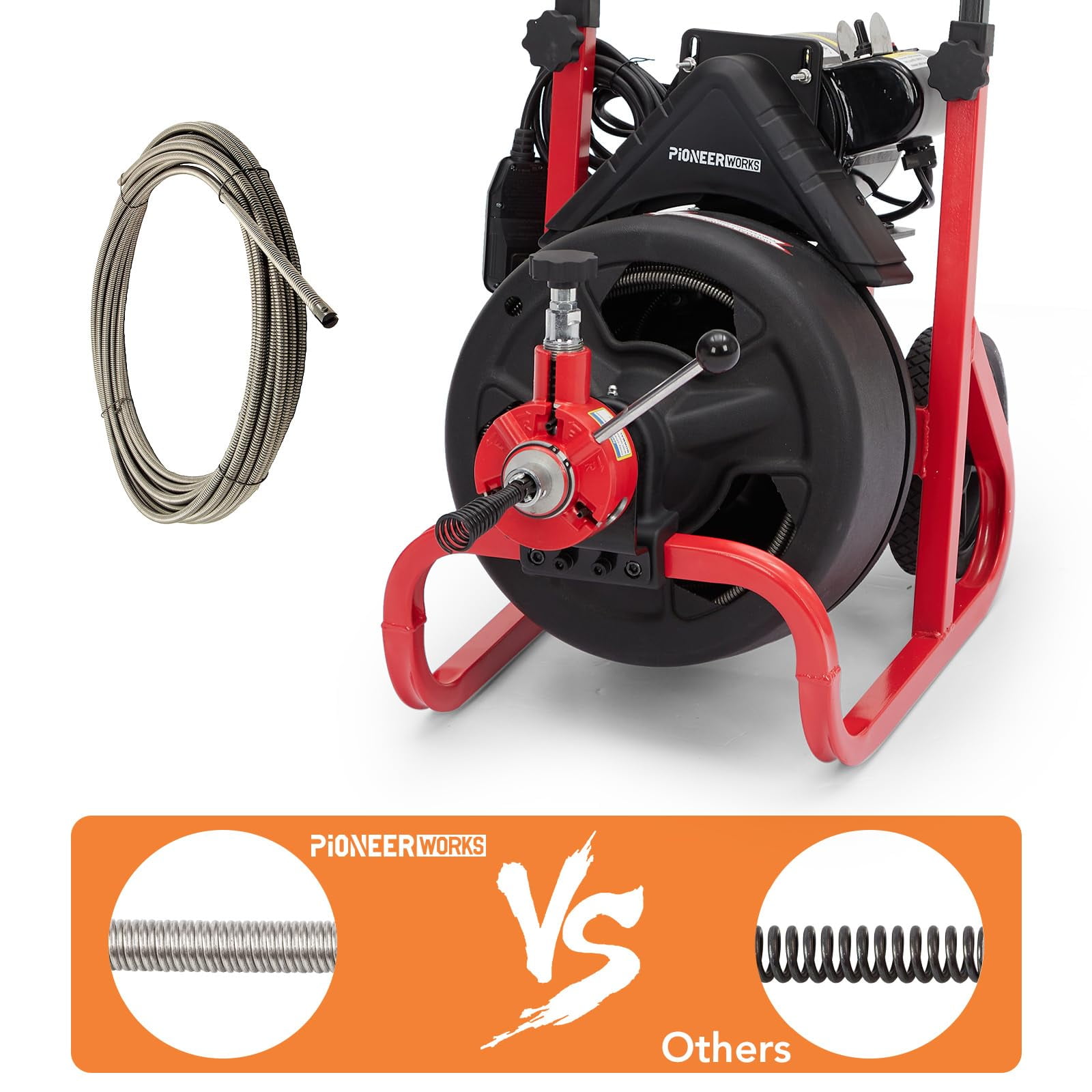 Garvee Drain Cleaner Machine 75Ft x 1/2 In Drain Cleaning Garvee Drain Cleaner Machine 75Ft x 1/2 In Drain Cleaning