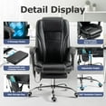 FETON Reclining Massage Office Chair with Footrest, High Back Ergonomic