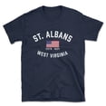 thumbnail image 1 of St. Albans West Virginia Patriot Men's Cotton T-Shirt, 1 of 1