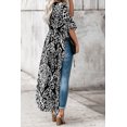 thumbnail image 3 of Women's Black Printed Duster Kimono, 3 of 7