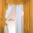 thumbnail image 2 of Sapphire Home Complete Window Sheer Curtain Panel Set with 4 Attached Panels 55x63 Each and 2 Valances with Beads and 2 Tiebacks - Easy Installation- Multicolor 63" Gold, 2 of 7