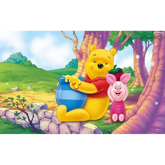 Diamond Art Painting Kit Winnie the Pooh 5D Full Diamond, DIY Diamond Art Kit for Adults, Gemstone Art Painting, Beginners Craft Wall Decoration 12x16inch