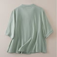 thumbnail image 4 of Womens Tops 3/4 Sleeve Button Loose Casual Blouse Summer Tops for Women, 4 of 9