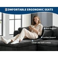 thumbnail image 6 of LIZHOUMIL Modular Cloud Sofa Set, Chenille U/L-Shape, 140"/110", Beige/Black/Gray, 6 of 9