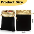 thumbnail image 2 of NOGIS 20 Pcs Velvet Drawstrings Gift Bags 4 x 3 Inch Jewelry Pouches Drawstring Candy Bags Velvet Party Favors Present Pouch for Valentine's Day Christmas (Black), 2 of 7