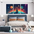thumbnail image 3 of 3Pcs Space Boy Wall Art Cute Inspirational Canvas Painting Space Fantasy Wall decor pictures with Planet Pattern posters Prints for Child’s Bedroom Office and Home Decoration, 3 of 6