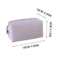 thumbnail image 4 of Striped Makeup Bag, Cosmetic Bag, Stylish Striped Daily Makeup Pouch for Travel and Organization, Lightweight Compact Grooming Bag with Ample Space for Toiletries and Cosmetics, Versatile Accessory, 4 of 9