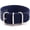 Navy Blue, variant on Da Luca Ballistic Nylon Military 1 Piece Watch Strap - Navy (Matte Buckle) : 18mm