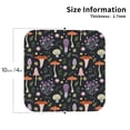 thumbnail image 2 of Lsque Mushrooms Pattern 4" Drink Coasters Set of 4, PVC Leather Absorbent Coasters, Table Coaster Set Decorative Coffee Cup Coasters Housewarming Gift -Square, 2 of 6