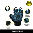 thumbnail image 5 of Gold's Gym Anti Slip Women Black and Light Blue Weight Lifting Gloves, S, 5 of 5