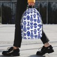 thumbnail image 2 of Easygdp Blue Vases Mochila Ligera de 15 Pulgadas para Estudiantes, Mochila Cómoda para la Escuela y Viajes, Correas Ajustables, 2 of 6