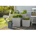 thumbnail image 2 of Lechuza 13700 Canto Color 30 Square Self-Watering Garden Planter, Stone Gray, 2 of 6